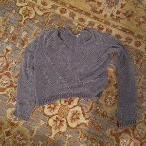 Gray rag poets sweater